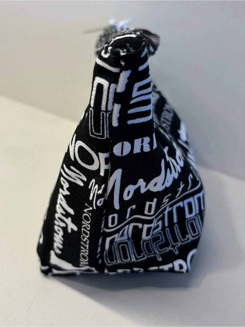 Nordstrom Black and White Logo-Print Toiletry Pouch